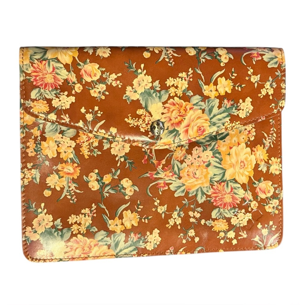 Patricia Nash Midi Leather iPad Case/Clutch in Garden Print